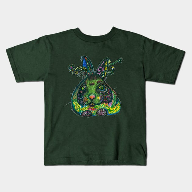 Seen Shit Bunny Kids T-Shirt by Banshee Designs 